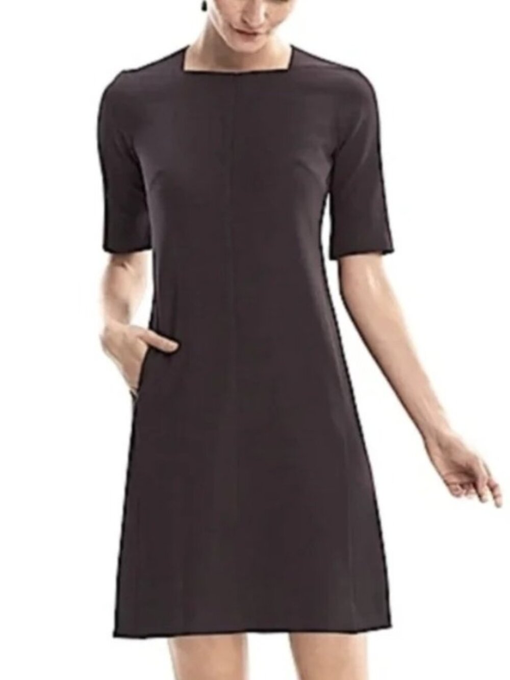 M.M. LaFleur Chocolate Brown Sheath Emily Dress Cocktail Career Women's 8